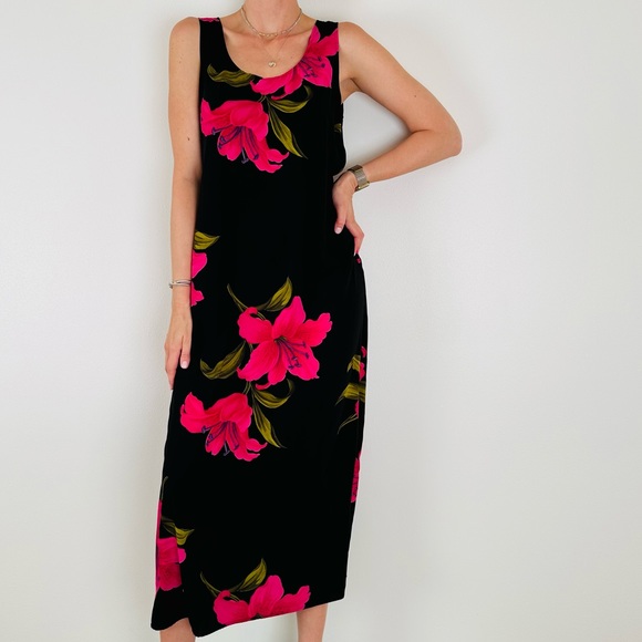 Vintage Connie Choi floral slip on lightweight midi dress - Picture 5 of 10